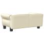 Preview: Hundebett Creme 70x45x30 cm Kunstleder