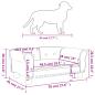 Preview: Hundebett Grau 70x45x30 cm Kunstleder