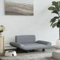 Preview: ARDEBO.de - Hundebett Hellgrau 70x45x28 cm Stoff