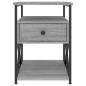 Preview: Nachttisch Grau Sonoma-Eiche 40x42x55 cm Holzwerkstoff