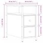 Preview: Nachttisch Braun Eichen-Optik 30x60x60 cm Holzwerkstoff