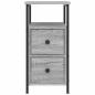 Preview: Nachttisch Grau Sonoma-Eiche 30x60x60 cm Holzwerkstoff