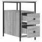 Preview: Nachttisch Grau Sonoma-Eiche 30x60x60 cm Holzwerkstoff