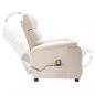 Preview: Massagesessel Creme Stoff