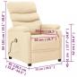 Preview: Massagesessel Creme Stoff