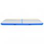 Preview: Aufblasbare Gymnastikmatte mit Pumpe 400x100x20 cm PVC Blau