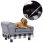 Preview: ARDEBO.de - Hundesofa Grau 57x34x36 cm Plüsch