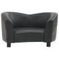 Preview: Hundesofa Schwarz 67x41x39 cm Kunstleder 