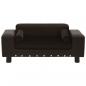 Preview: Hundesofa Braun 81x43x31 cm Plüsch und Kunstleder   