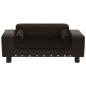 Preview: Hundesofa Braun 81x43x31 cm Plüsch und Kunstleder   