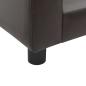 Preview: Hundesofa Braun 60x43x30 cm Plüsch und Kunstleder   