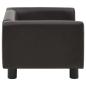 Preview: Hundesofa Braun 60x43x30 cm Plüsch und Kunstleder   