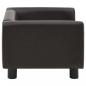 Preview: Hundesofa Braun 60x43x30 cm Plüsch und Kunstleder   