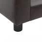 Preview: Hundesofa Braun 60x43x30 cm Plüsch und Kunstleder   