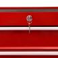 Preview: Werkzeugwagen mit 15 Schubladen Stahl Rot