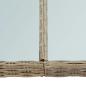 Preview: Garten-Esstisch Braun 200x100x74 cm Glas und Poly Rattan 