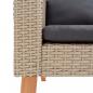 Preview: 2-Sitzer-Gartensofa mit Auflagen Poly Rattan Beige