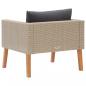 Preview: 1-Sitzer-Gartensofa mit Auflagen Poly Rattan Beige
