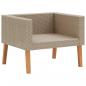 Preview: 1-Sitzer-Gartensofa mit Auflagen Poly Rattan Beige