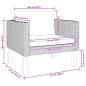 Preview: 1-Sitzer-Gartensofa mit Auflagen Poly Rattan Beige