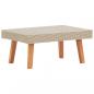 Preview: ARDEBO.de - Garten-Couchtisch Poly Rattan Beige