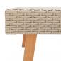 Preview: Garten-Couchtisch Poly Rattan Beige