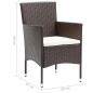 Preview: Garten-Essstühle 2 Stk. Poly Rattan Braun