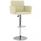 Preview: Barhocker 2 Stk. Creme Kunstleder
