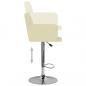 Preview: Barhocker 2 Stk. Creme Kunstleder