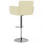 Preview: Barhocker 2 Stk. Creme Kunstleder