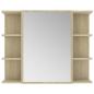 Preview: ARDEBO.de - Bad-Spiegelschrank Sonoma-Eiche 80x20,5x64 cm Holzwerkstoff