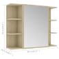 Preview: Bad-Spiegelschrank Sonoma-Eiche 80x20,5x64 cm Holzwerkstoff