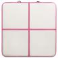Preview: Aufblasbare Gymnastikmatte mit Pumpe 200x200x10 cm PVC Rosa