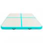 Preview: Aufblasbare Gymnastikmatte mit Pumpe 200x200x10 cm PVC Grün