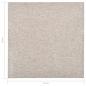 Preview: Teppichfliesen 20 Stk. 5 m² 50x50 cm Hellbeige