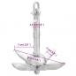 Preview: Klappanker Silbern 0,7 kg Temperguss