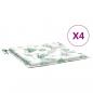 Preview: Stuhlkissen 4 Stk. Blattmuster 50x50x3 cm Stoff