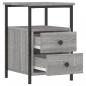 Preview: Nachttisch Grau Sonoma-Eiche 34x35,5x50 cm Holzwerkstoff