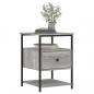 Preview: Nachttisch Grau Sonoma-Eiche 40x42x56 cm Holzwerkstoff