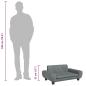Preview: Hundebett Dunkelgrau 70x45x33 cm Samt