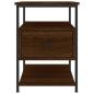 Preview: Nachttisch Braun Eichen-Optik 40x42x56 cm Holzwerkstoff