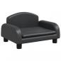 Preview: Hundebett Schwarz 50x40x30 cm Kunstleder