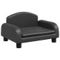 Preview: Hundebett Schwarz 50x40x30 cm Kunstleder