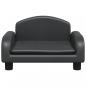 Preview: Hundebett Schwarz 50x40x30 cm Kunstleder
