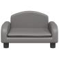 Preview: Hundebett Grau 50x40x30 cm Kunstleder