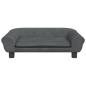 Preview: Hundebett Dunkelgrau 70x48x22 cm Samt