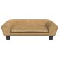 Preview: Hundebett Braun 70x48x22 cm Samt