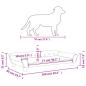 Preview: Hundebett Creme 100x50x21 cm Samt