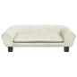 Preview: Hundebett Creme 70x48x22 cm Samt