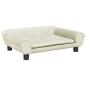 Preview: Hundebett Creme 70x48x22 cm Samt